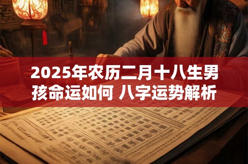 2025年农历二月十八生男孩命运如何 八字运势解析