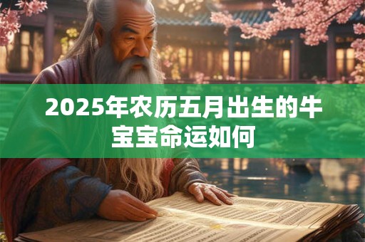 2025年农历五月出生的牛宝宝命运如何