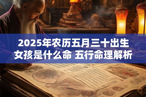 2025年农历五月三十出生女孩是什么命 五行命理解析
