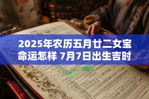 2025年农历五月廿二女宝命运怎样 7月7日出生吉时很重要吗
