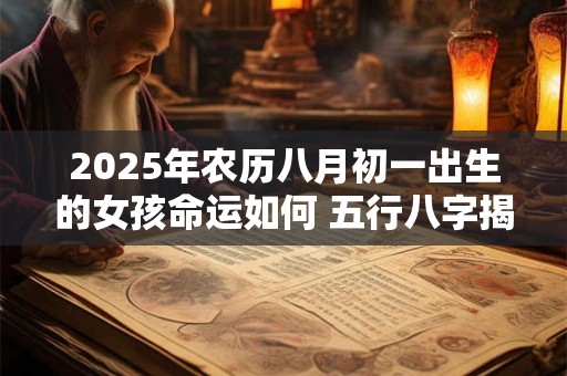 2025年农历八月初一出生的女孩命运如何 五行八字揭示什么玄机