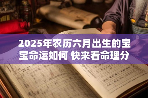2025年农历六月出生的宝宝命运如何 快来看命理分析