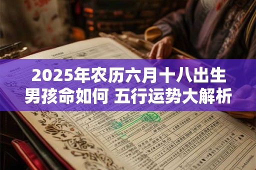 2025年农历六月十八出生男孩命如何 五行运势大解析