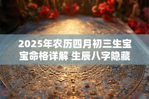 2025年农历四月初三生宝宝命格详解 生辰八字隐藏哪些玄机