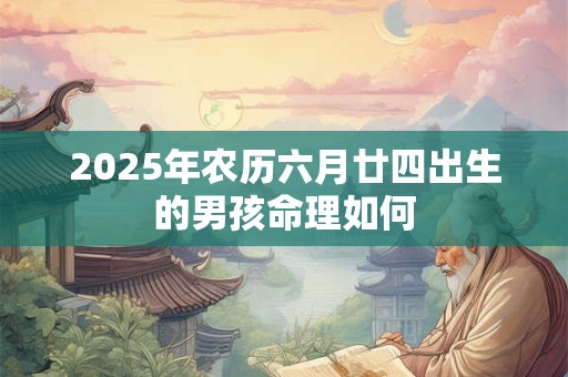 2025年农历六月廿四出生的男孩命理如何