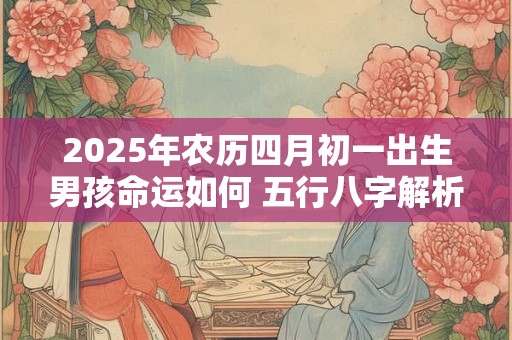 2025年农历四月初一出生男孩命运如何 五行八字解析