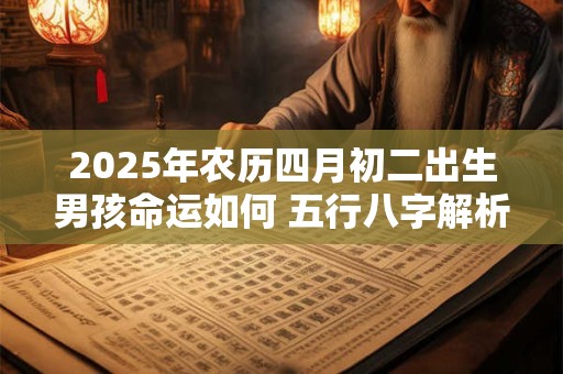 2025年农历四月初二出生男孩命运如何 五行八字解析