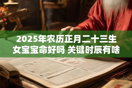 2025年农历正月二十三生女宝宝命好吗 关键时辰有啥讲究