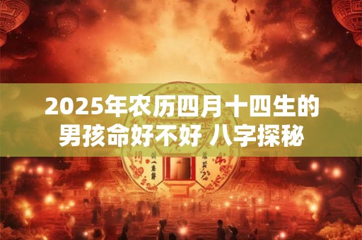 2025年农历四月十四生的男孩命好不好 八字探秘