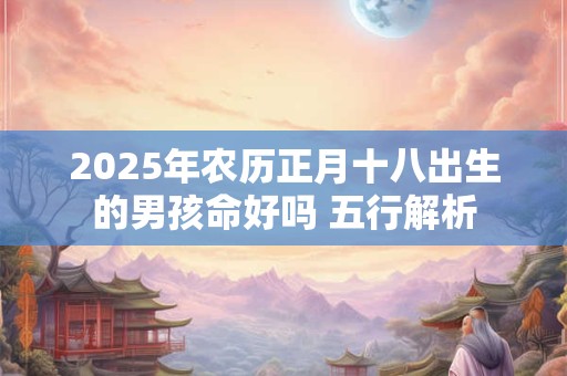 2025年农历正月十八出生的男孩命好吗 五行解析