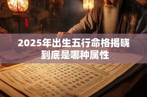 2025年出生五行命格揭晓 到底是哪种属性