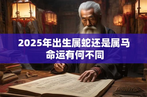2025年出生属蛇还是属马 命运有何不同