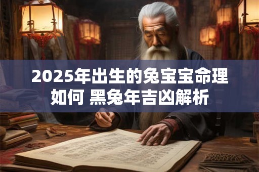 2025年出生的兔宝宝命理如何 黑兔年吉凶解析