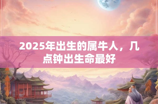 2025年出生的属牛人，几点钟出生命最好