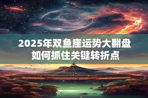 2025年双鱼座运势大翻盘 如何抓住关键转折点