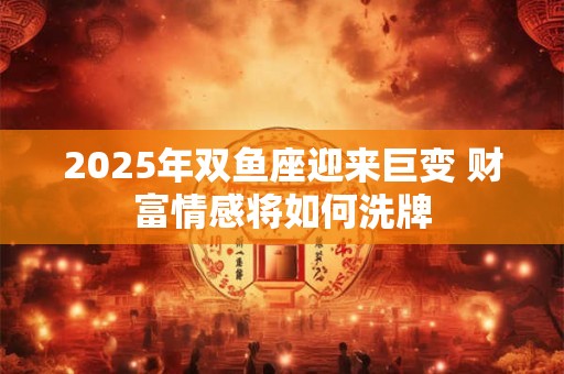 2025年双鱼座迎来巨变 财富情感将如何洗牌