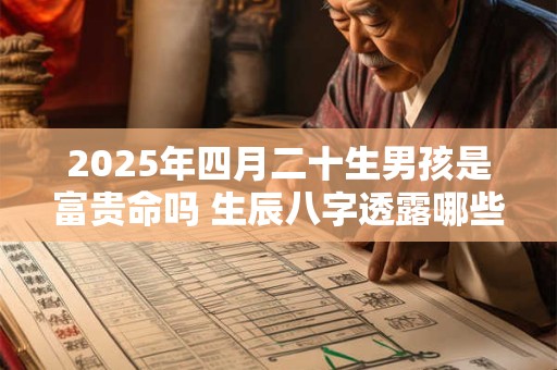 2025年四月二十生男孩是富贵命吗 生辰八字透露哪些信息