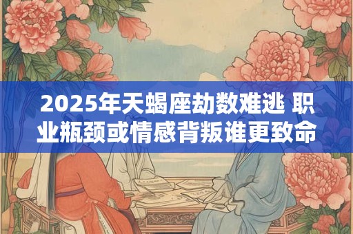 2025年天蝎座劫数难逃 职业瓶颈或情感背叛谁更致命