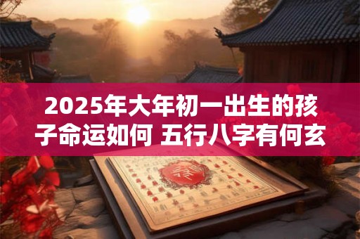 详细阅读:2025年大年初一出生的孩子命运如何 五行八字有何玄机 2025年大年初一出生的孩子命运如何 五行八字有何玄机