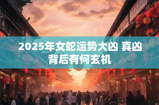 2025年女蛇运势大凶 真凶背后有何玄机