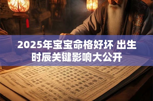 2025年宝宝命格好坏 出生时辰关键影响大公开