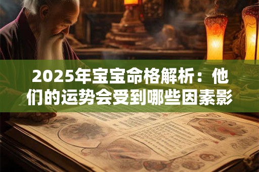 2025年宝宝命格解析：他们的运势会受到哪些因素影响
