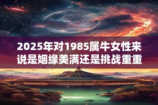 2025年对1985属牛女性来说是姻缘美满还是挑战重重