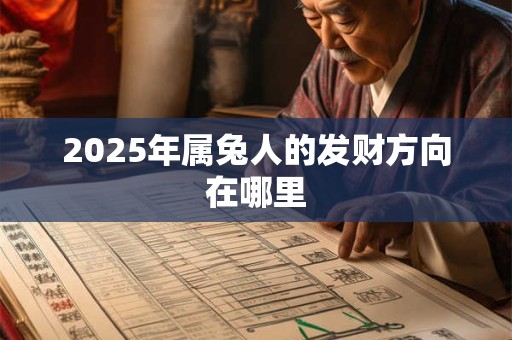 2025年属兔人的发财方向在哪里