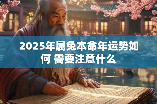 2025年属兔本命年运势如何 需要注意什么