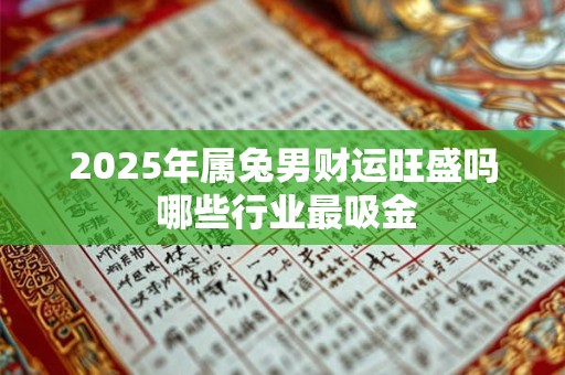 2025年属兔男财运旺盛吗 哪些行业最吸金