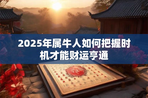 2025年属牛人如何把握时机才能财运亨通