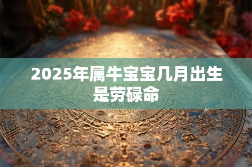 2025年属牛宝宝几月出生是劳碌命