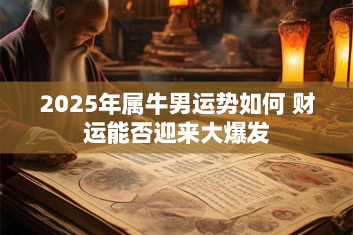 2025年属牛男运势如何 财运能否迎来大爆发