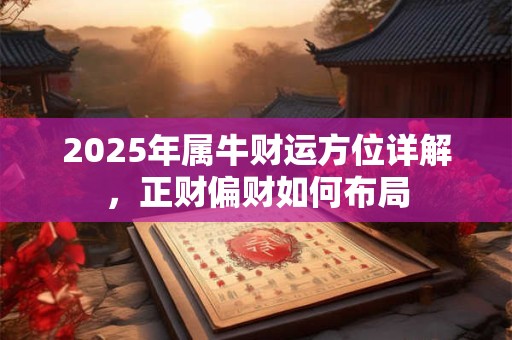 2025年属牛财运方位详解，正财偏财如何布局