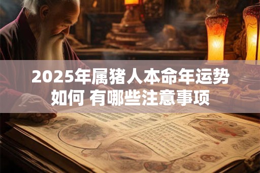 2025年属猪人本命年运势如何 有哪些注意事项