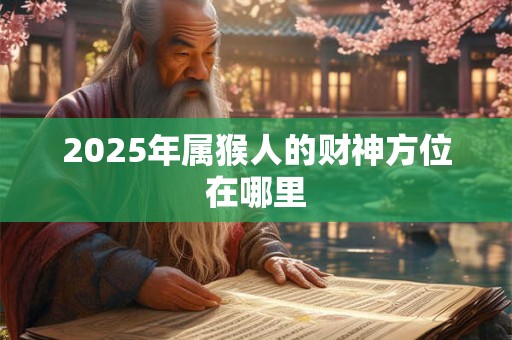 2025年属猴人的财神方位在哪里