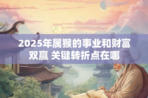 2025年属猴的事业和财富双赢 关键转折点在哪
