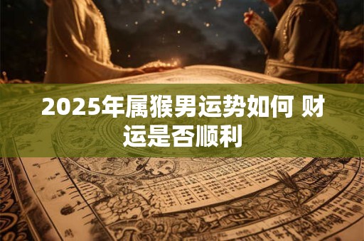 2025年属猴男运势如何 财运是否顺利