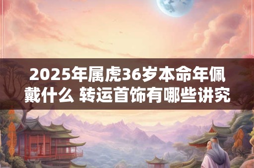 2025年属虎36岁本命年佩戴什么 转运首饰有哪些讲究