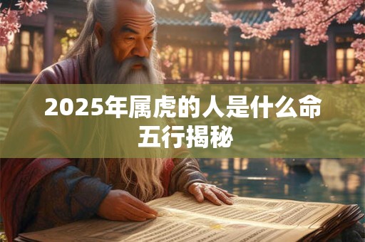 2025年属虎的人是什么命 五行揭秘