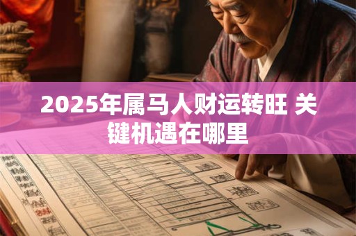 2025年属马人财运转旺 关键机遇在哪里