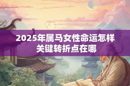 2025年属马女性命运怎样 关键转折点在哪