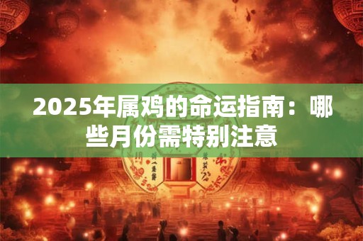 2026年属鸡的命运指南：哪些月份需特别注意