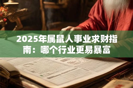2025年属鼠人事业求财指南：哪个行业更易暴富