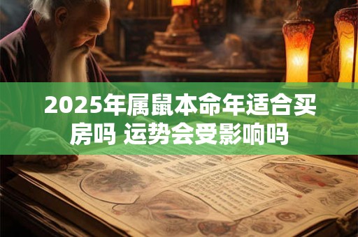 2025年属鼠本命年适合买房吗 运势会受影响吗