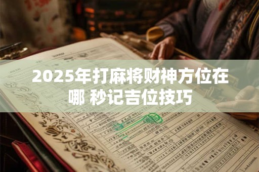 2025年打麻将财神方位在哪 秒记吉位技巧