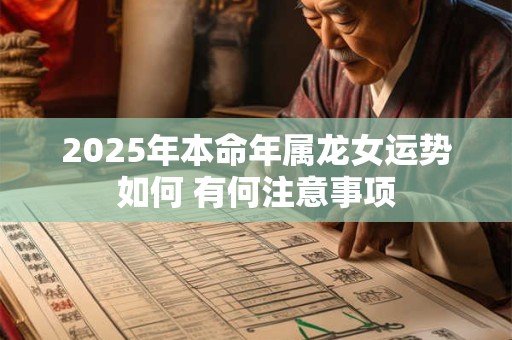 2025年本命年属龙女运势如何 有何注意事项