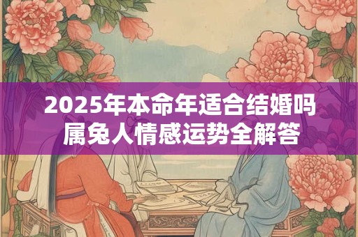 2025年本命年适合结婚吗 属兔人情感运势全解答