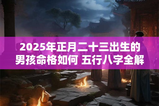 2025年正月二十三出生的男孩命格如何 五行八字全解析