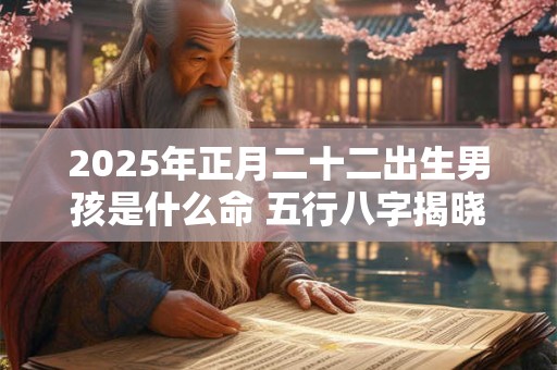 2025年正月二十二出生男孩是什么命 五行八字揭晓